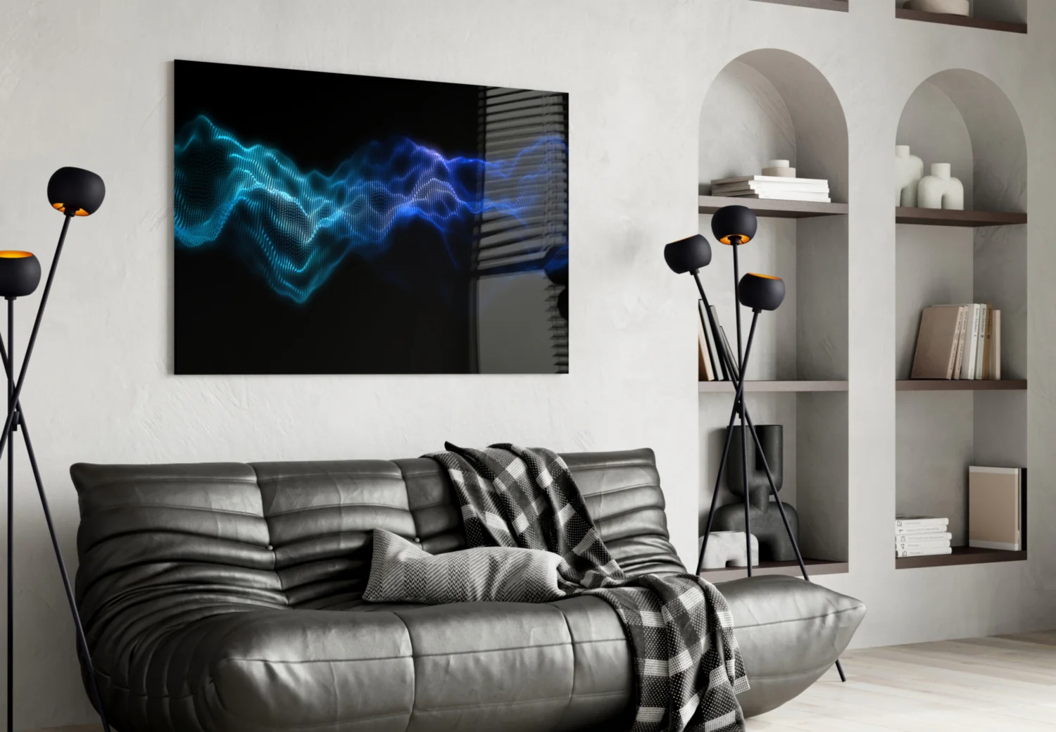 Rhythmic Fog Glass Wall Art - Image 4
