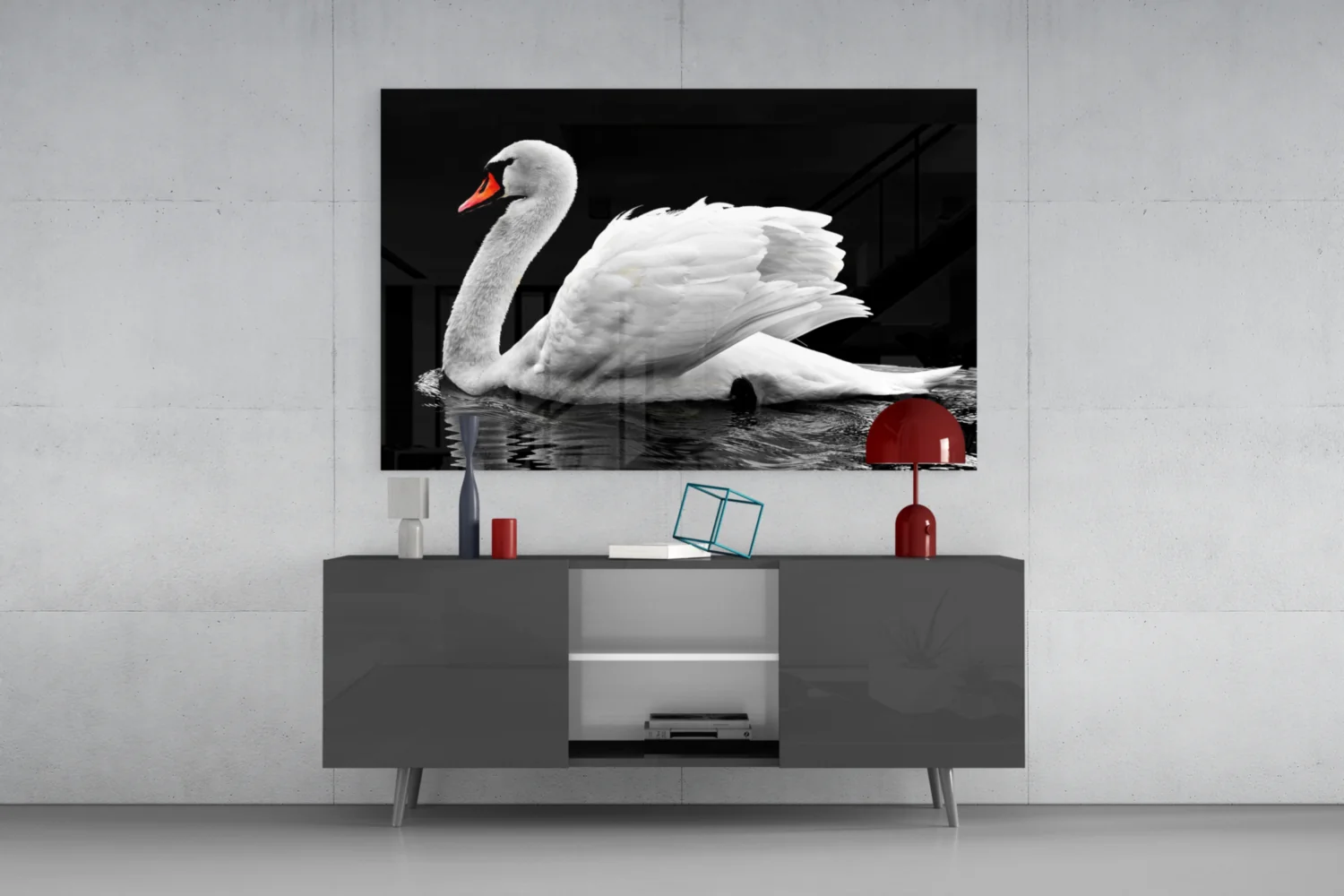 Swan Glass Wall Art - Image 8