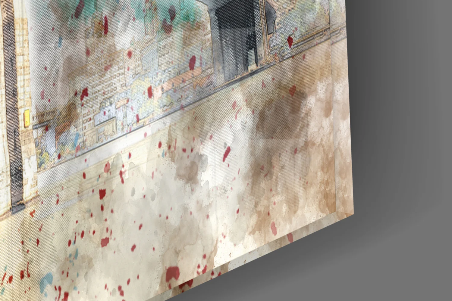 Illustration bridge Glass Wall Art - Image 7