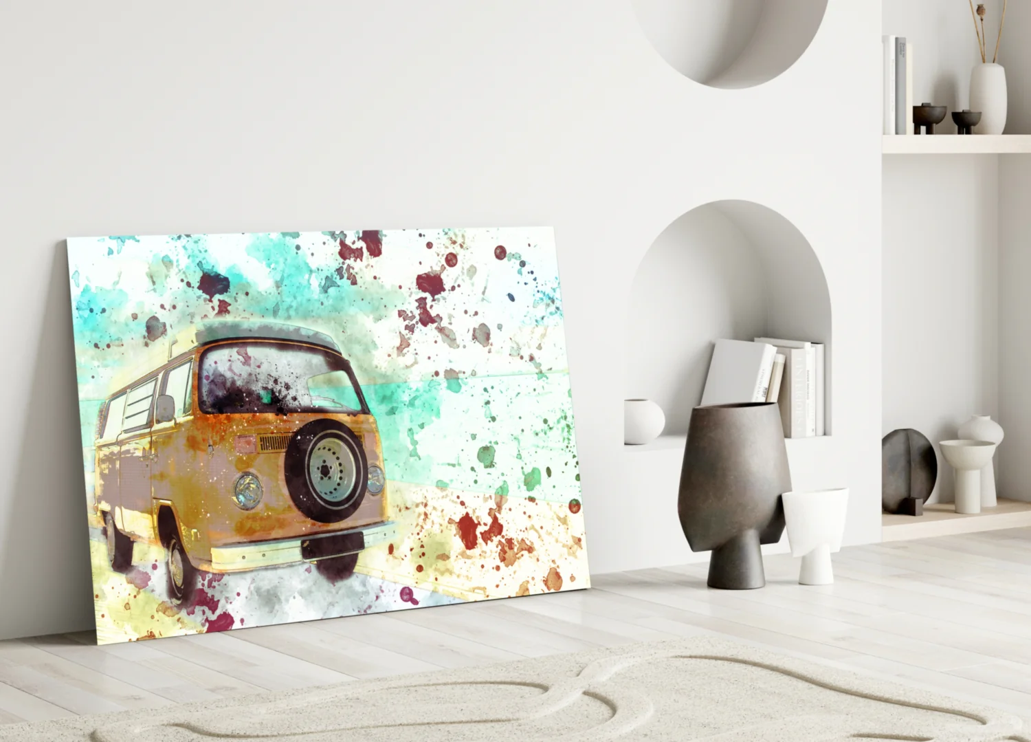 Illustration Vosvos Glass Wall Art - Image 3
