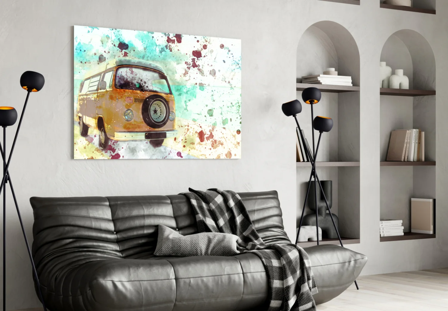 Illustration Vosvos Glass Wall Art - Image 4