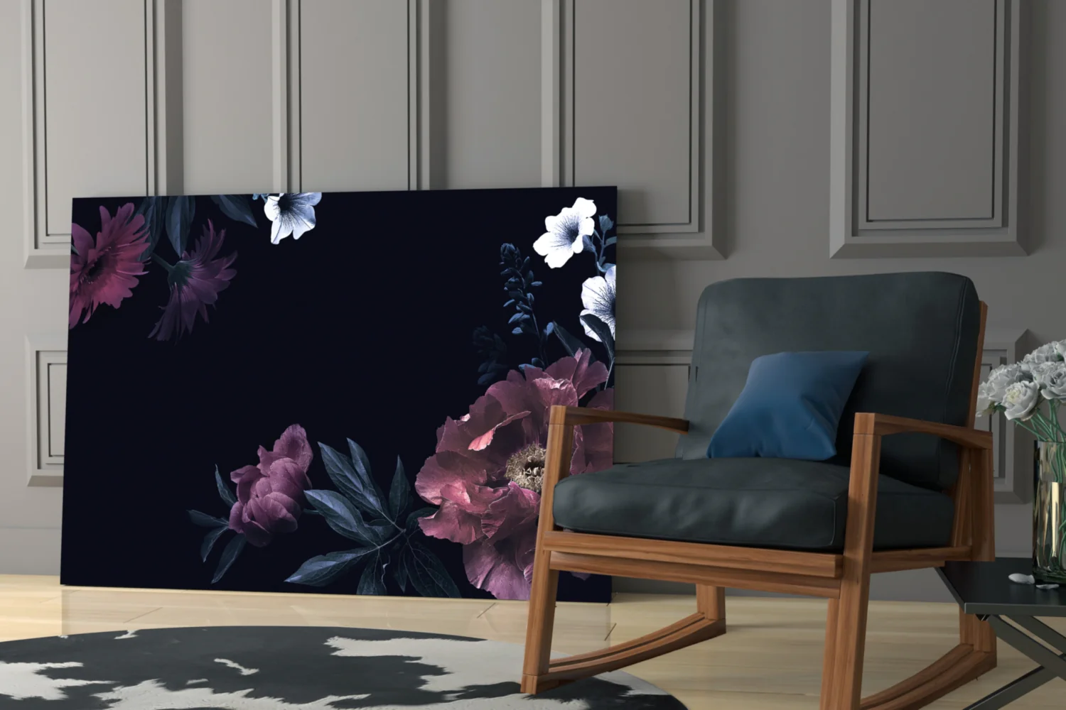 Floral Pattern Glass Wall Art - Image 6