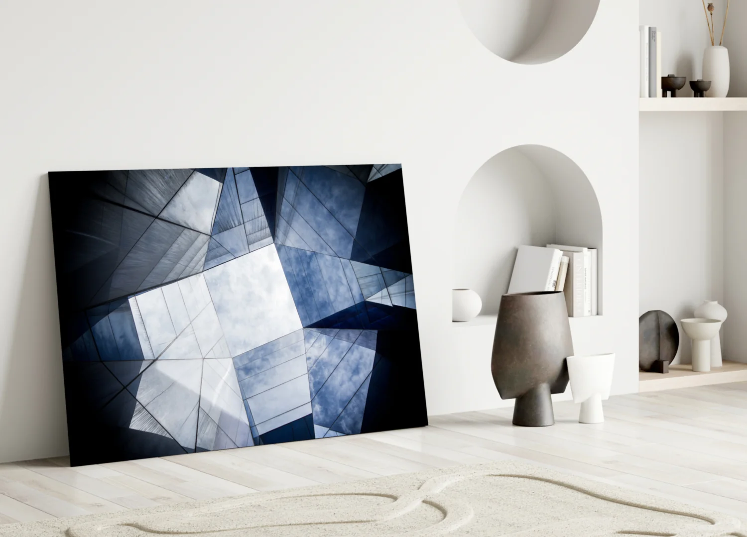 Geometric Architecture Glass Wall Art - Image 3