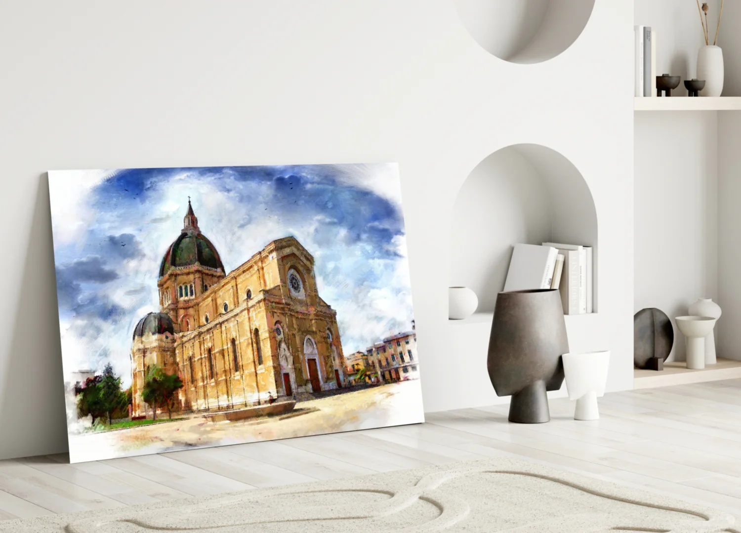 Historical Building Glass Wall Art - Image 3