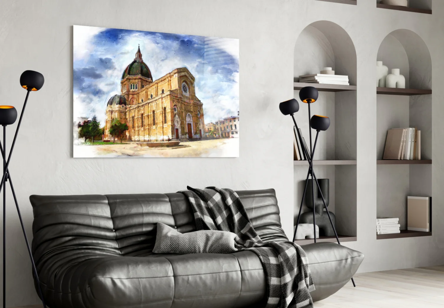 Historical Building Glass Wall Art - Image 4