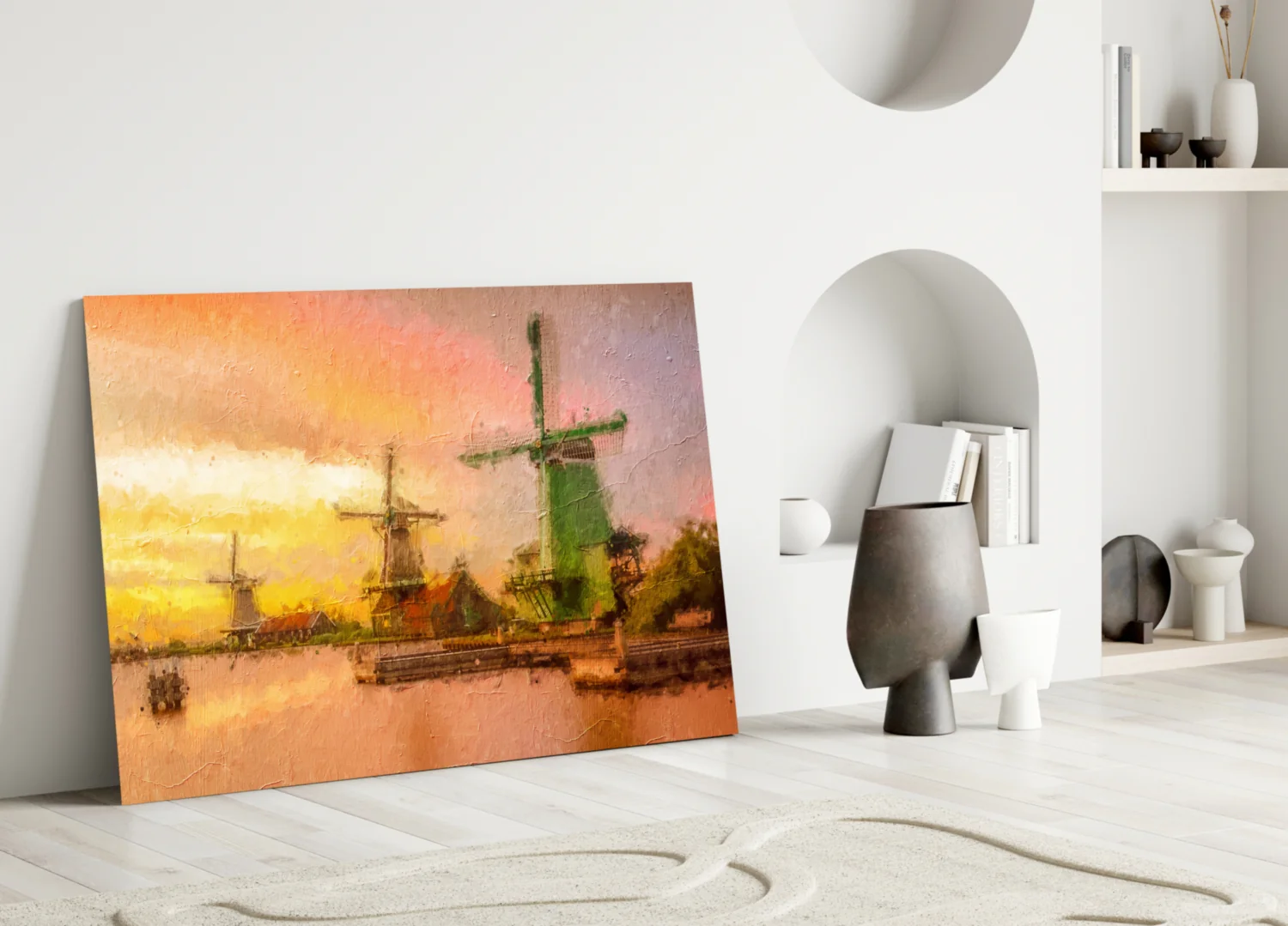 Windmills Glass Wall Art - Image 3