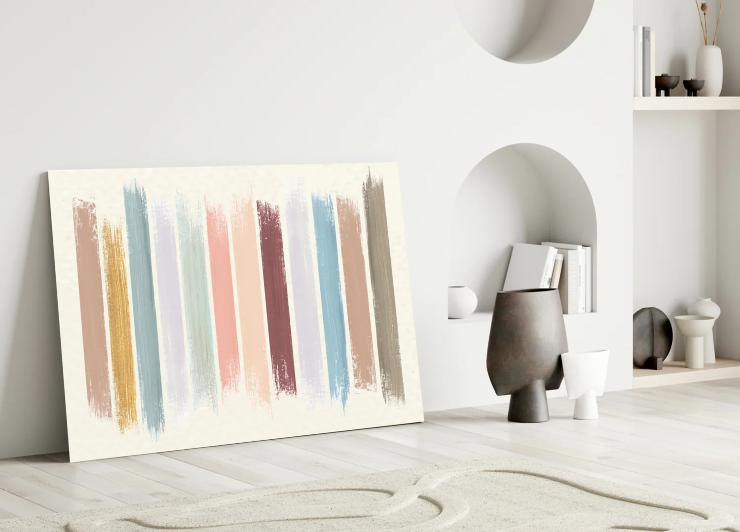 Colored Lines Glass Wall Art - Image 3