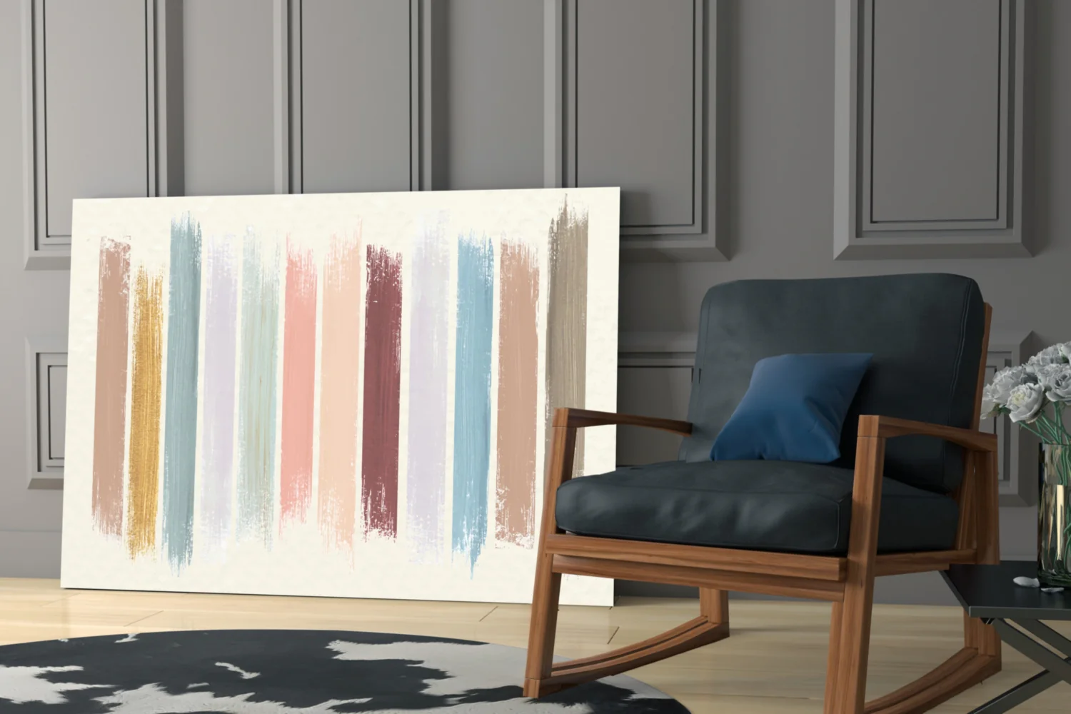 Colored Lines Glass Wall Art - Image 6