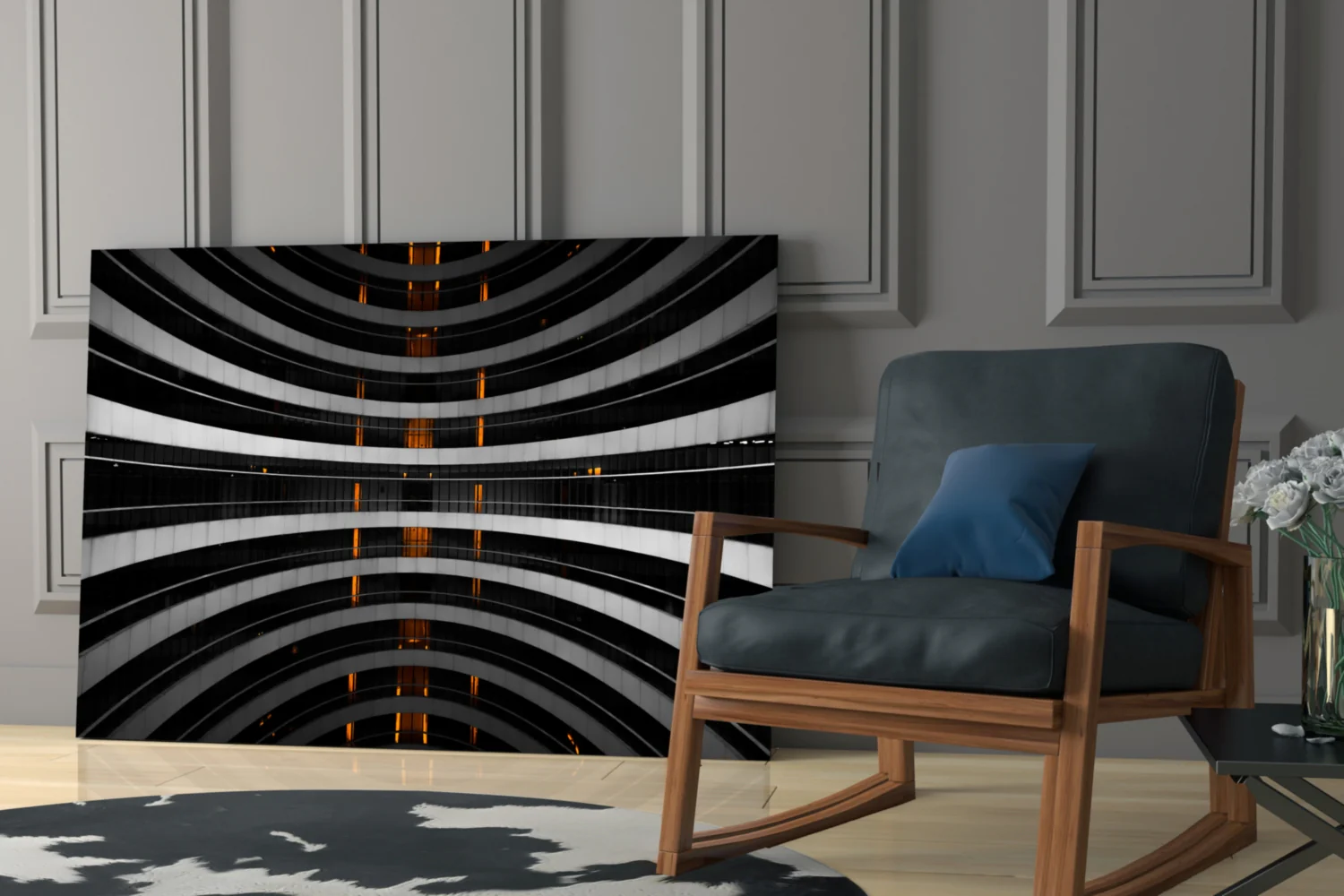 Interesting Architectural Glass Wall Art - Image 6
