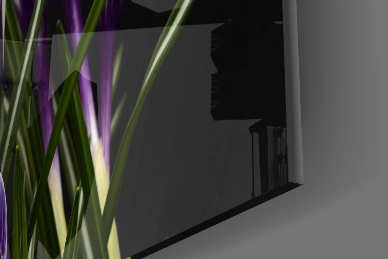 Purple Flowers Glass Wall Art - Image 7