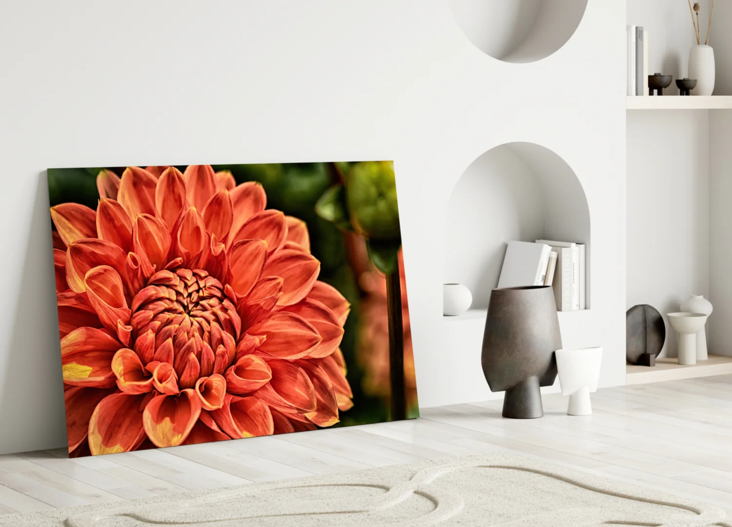 Orange Gerbera Glass Wall Art - Image 3