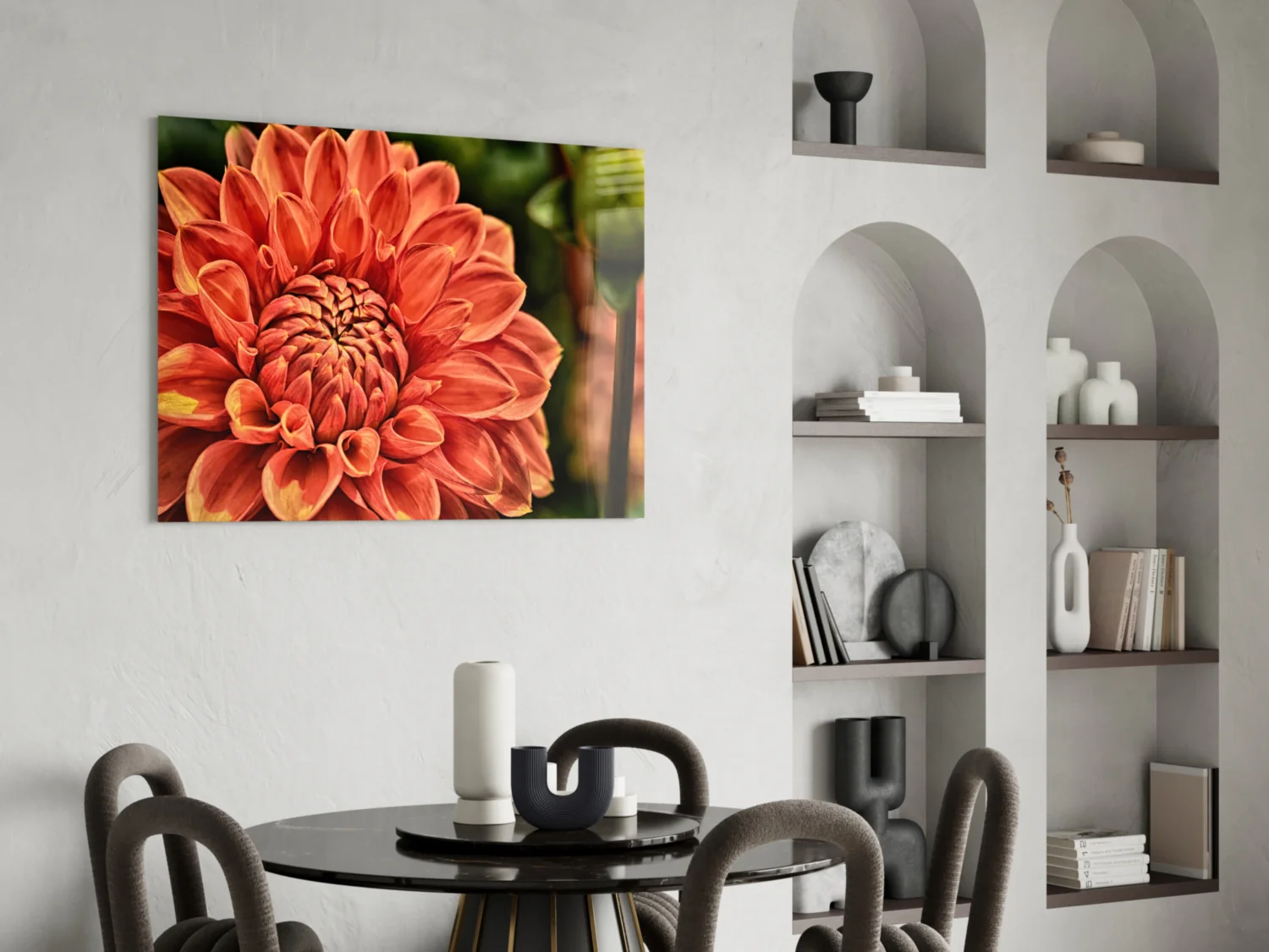 Orange Gerbera Glass Wall Art - Image 5