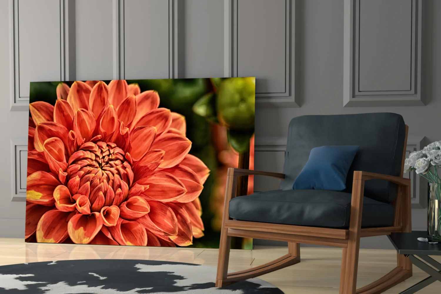 Orange Gerbera Glass Wall Art - Image 6
