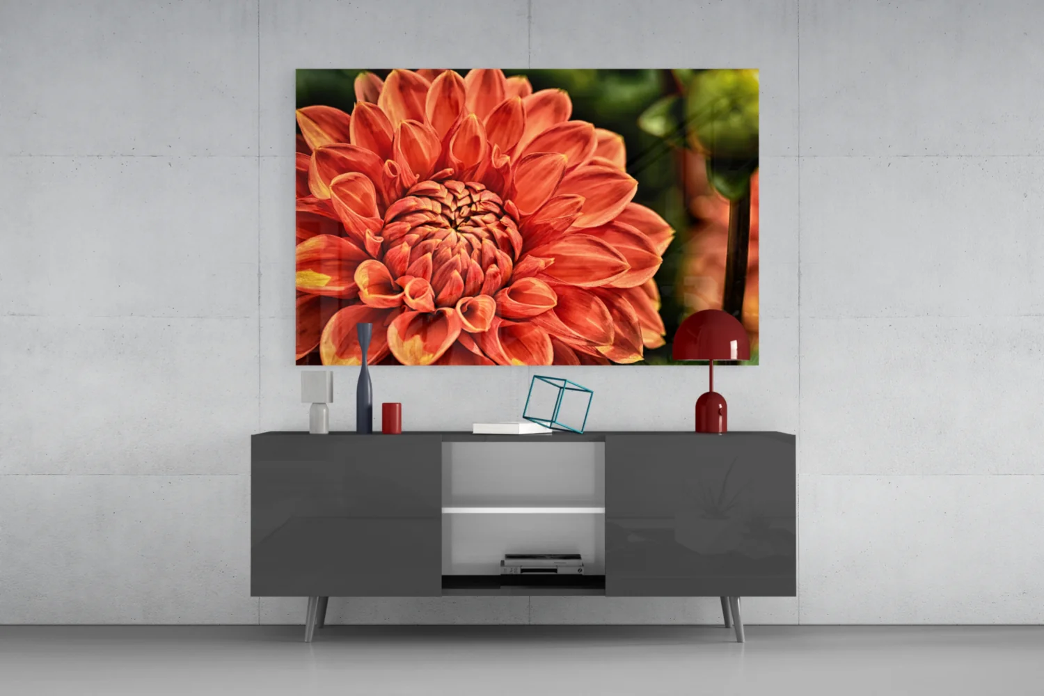 Orange Gerbera Glass Wall Art - Image 8