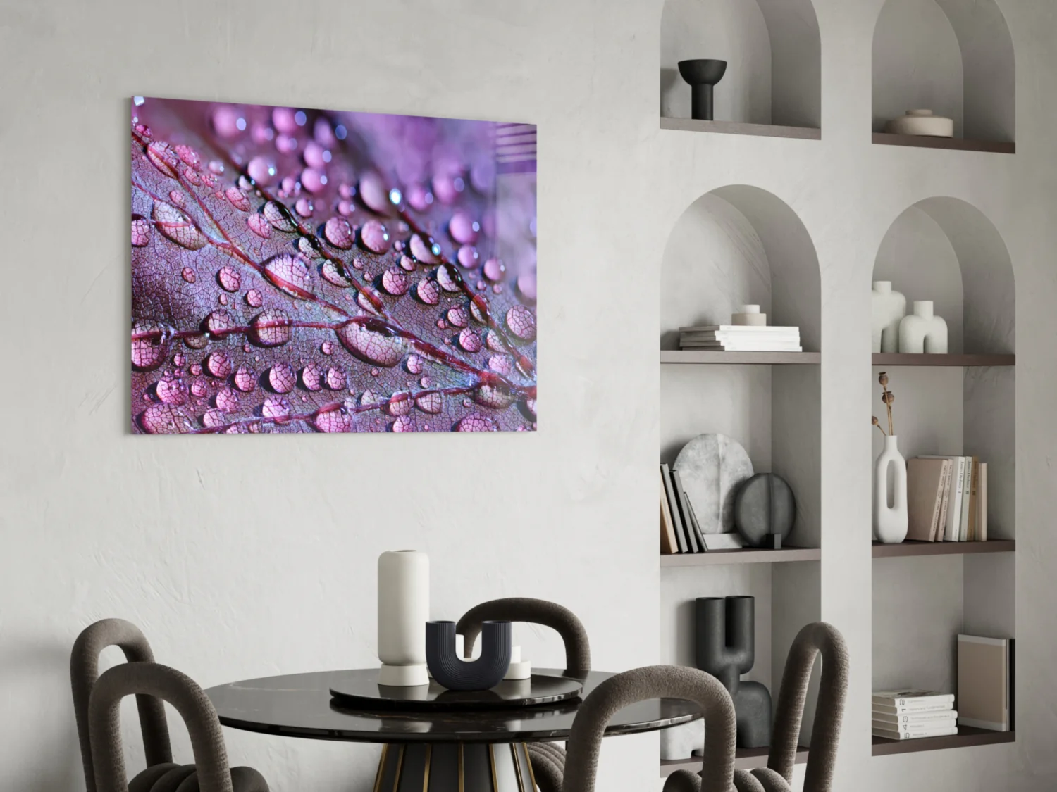 Purple Leaf Glass Wall Art - Image 5