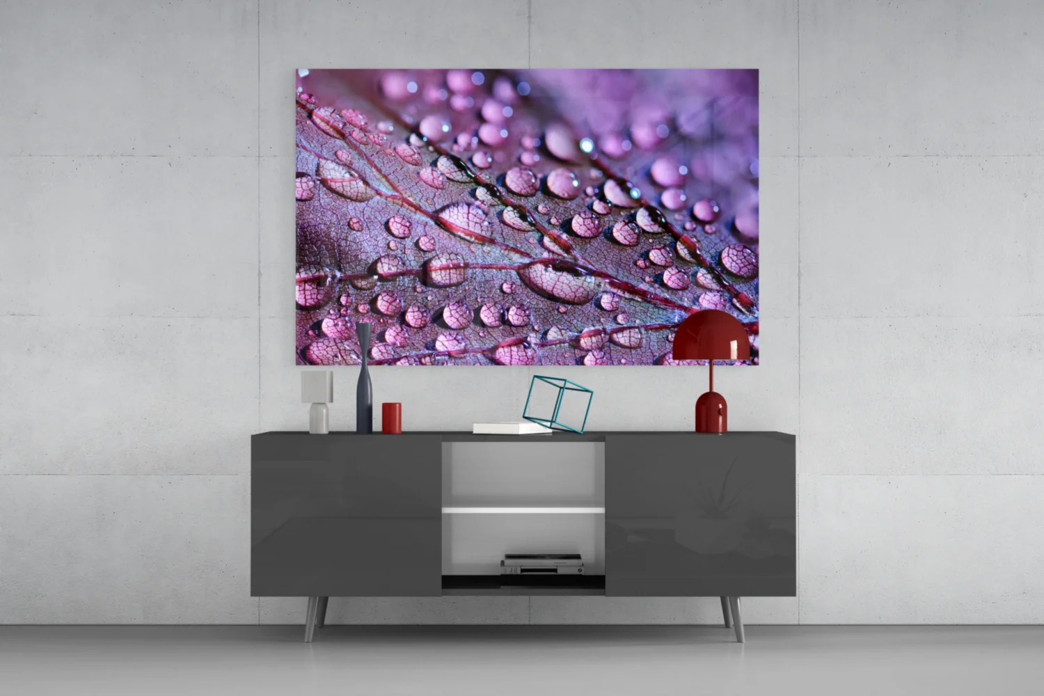 Purple Leaf Glass Wall Art - Image 8