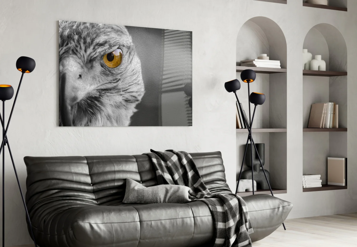Falcon Glass Wall Art - Image 4
