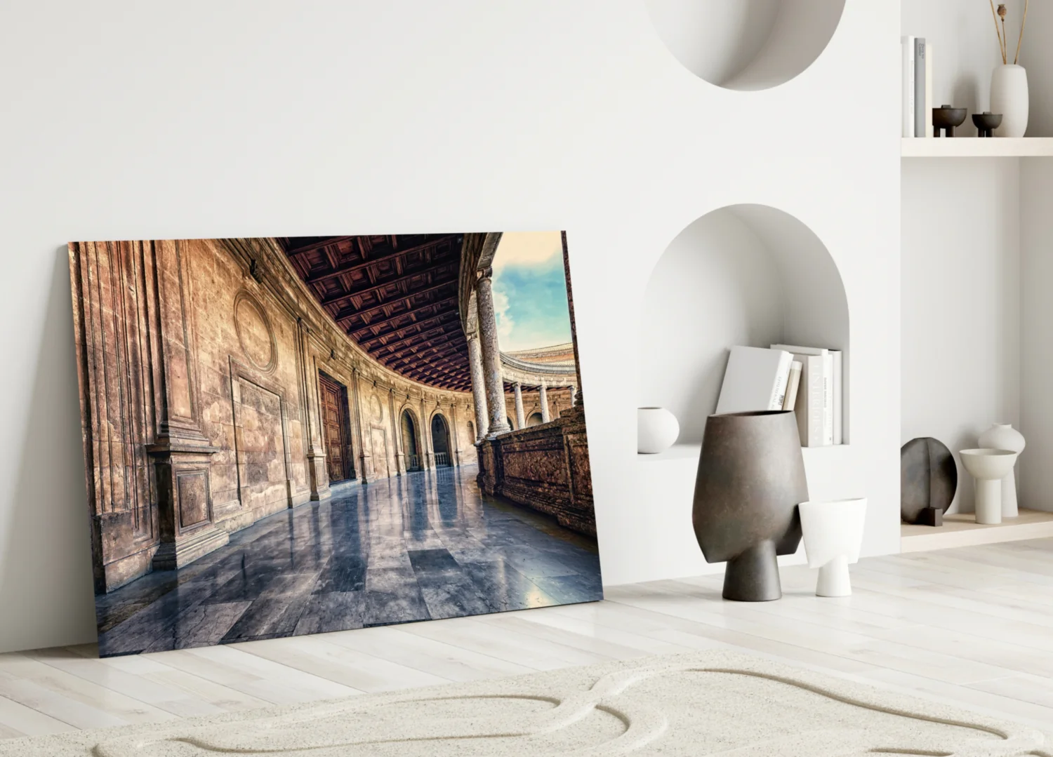 Baroque Building Glass Wall Art - Image 3