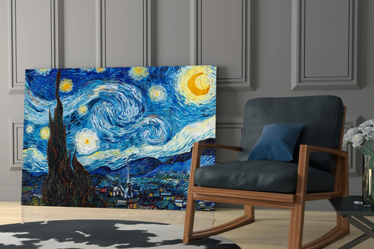 Van Gogh Starry Night Glass Wall Art - Image 6