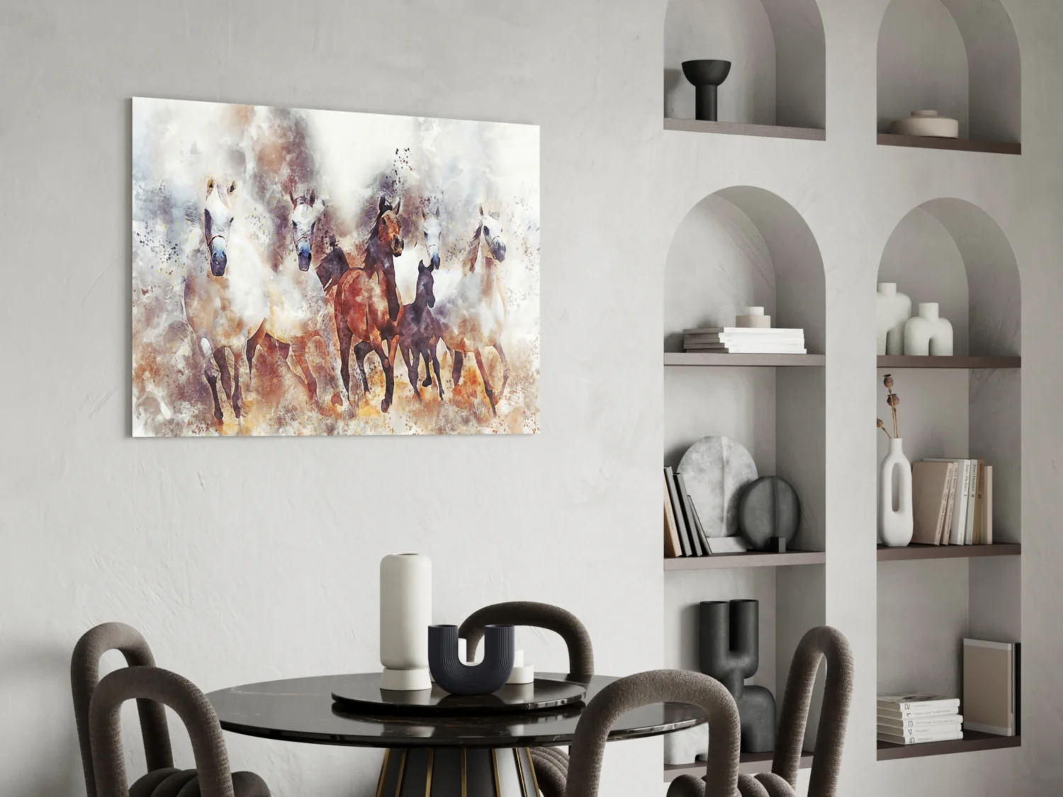 Running Horses Glass Wall Art - Image 5