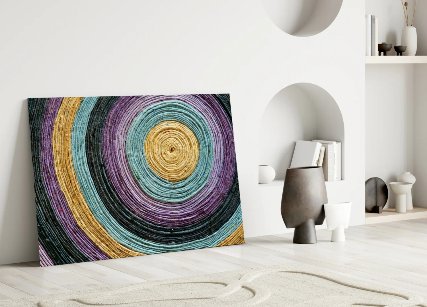 Colored Spiral Glass Wall Art - Image 3