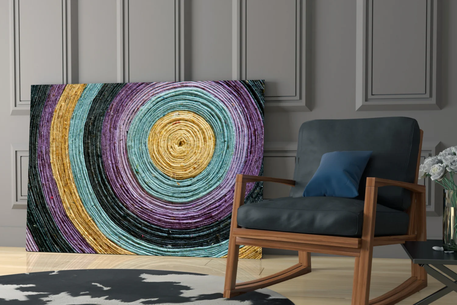 Colored Spiral Glass Wall Art - Image 6