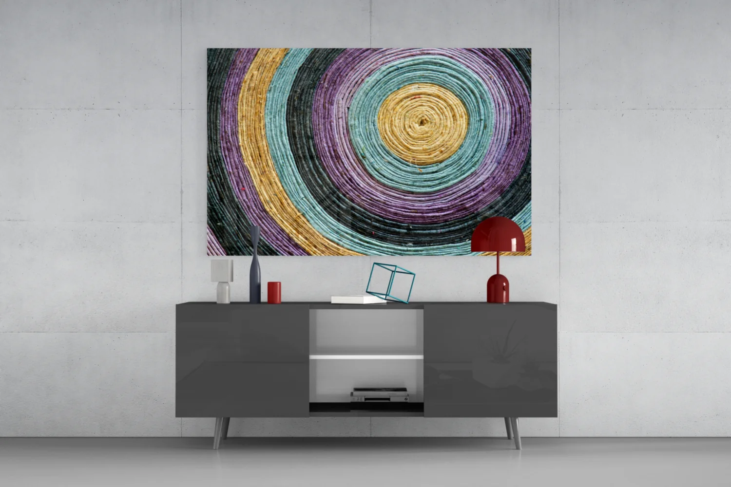 Colored Spiral Glass Wall Art - Image 8