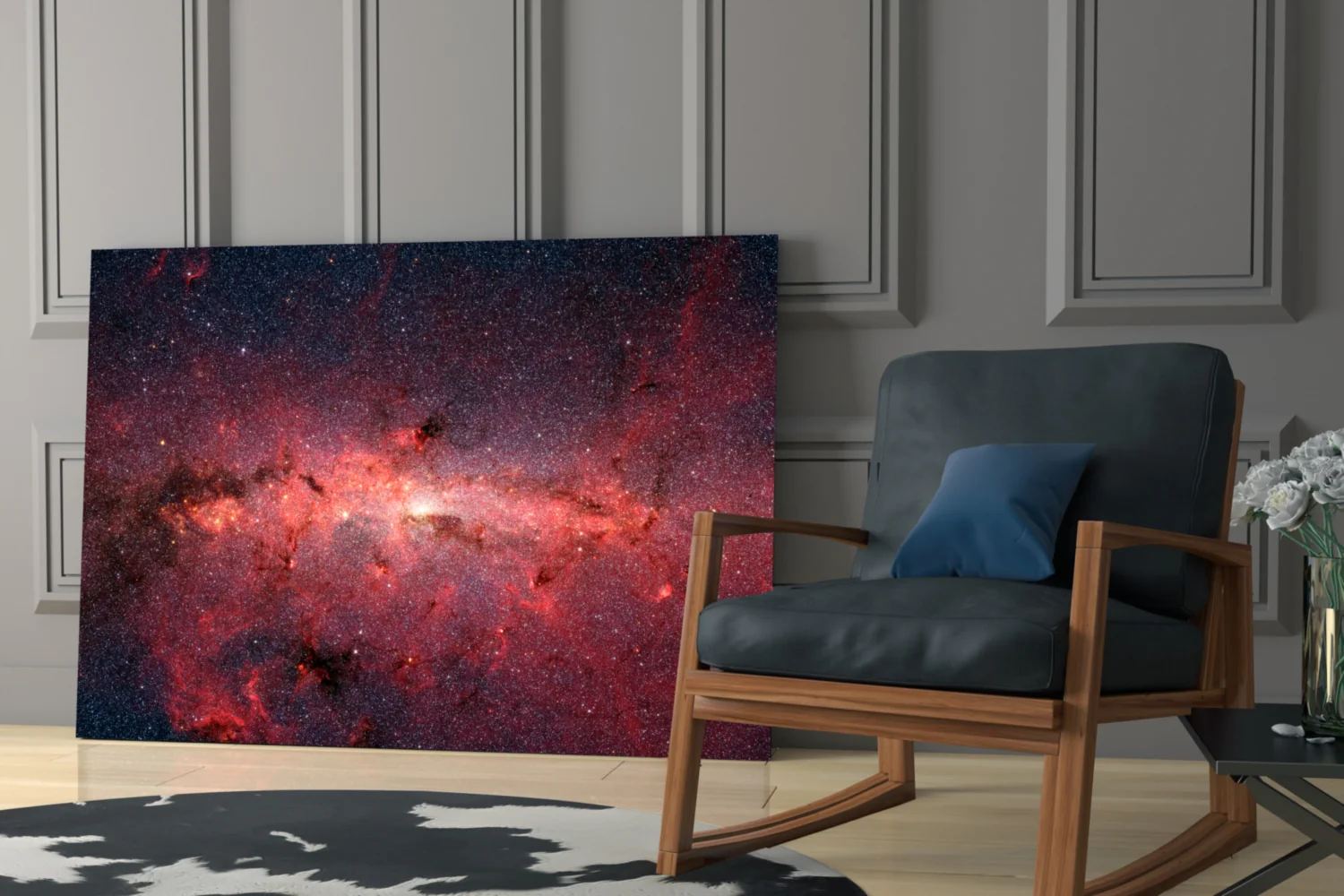 Red Nebula Glass Wall Art - Image 6