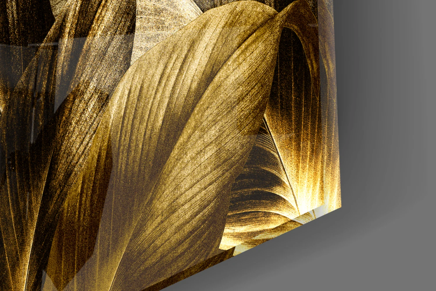 Yellow Leaf Glass Wall Art - Image 7