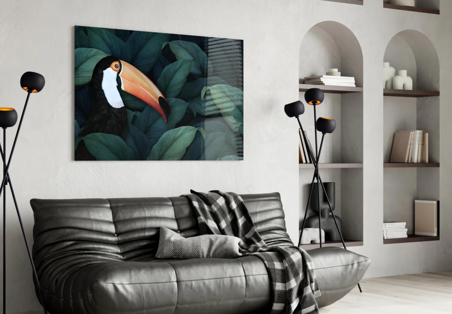 Toucan Parrot Glass Wall Art - Image 4