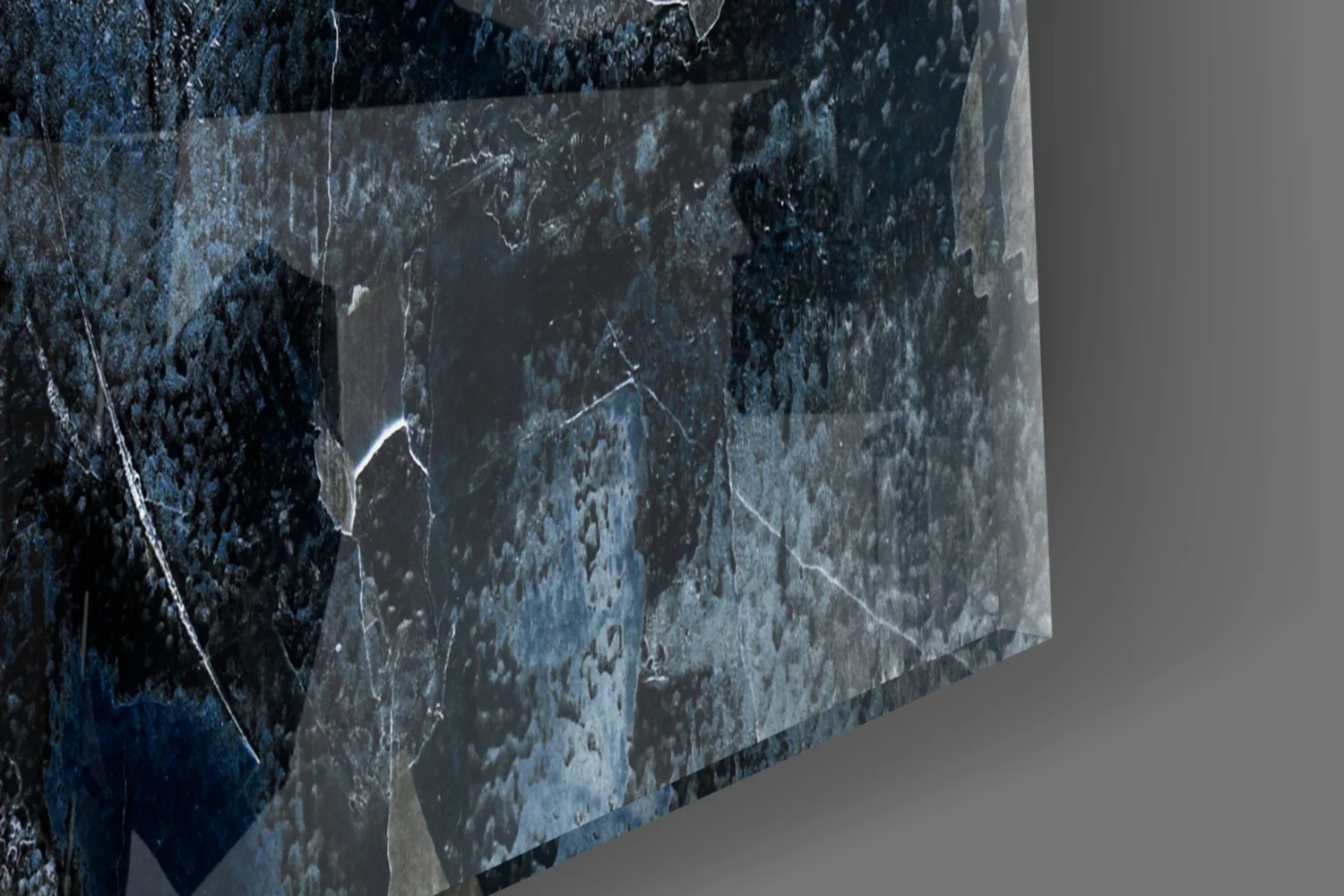 Blue Abstract Pattern Glass Wall Art - Image 7