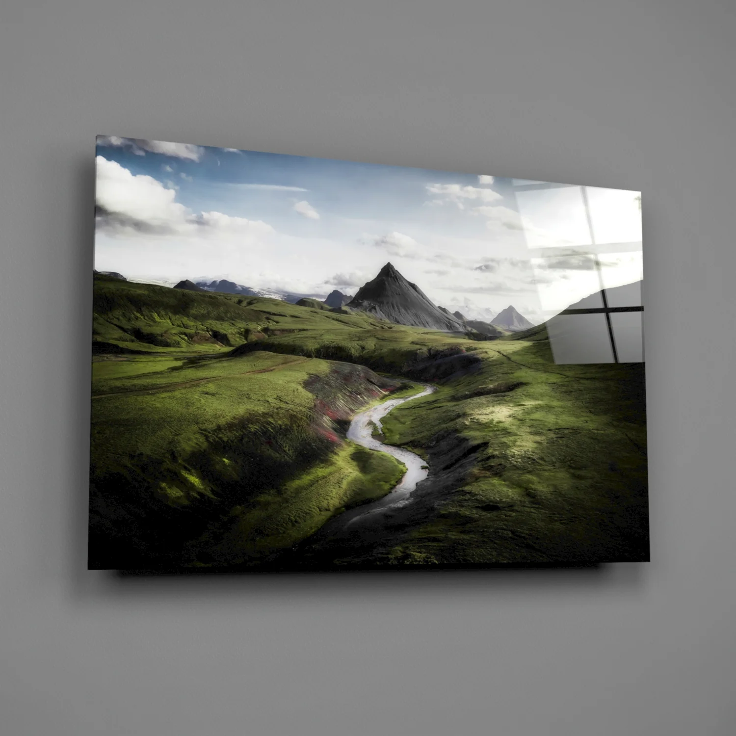 Green Valley Glass Wall Art - Image 2