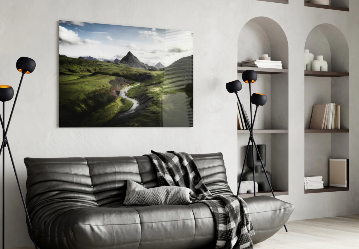 Green Valley Glass Wall Art - Image 4