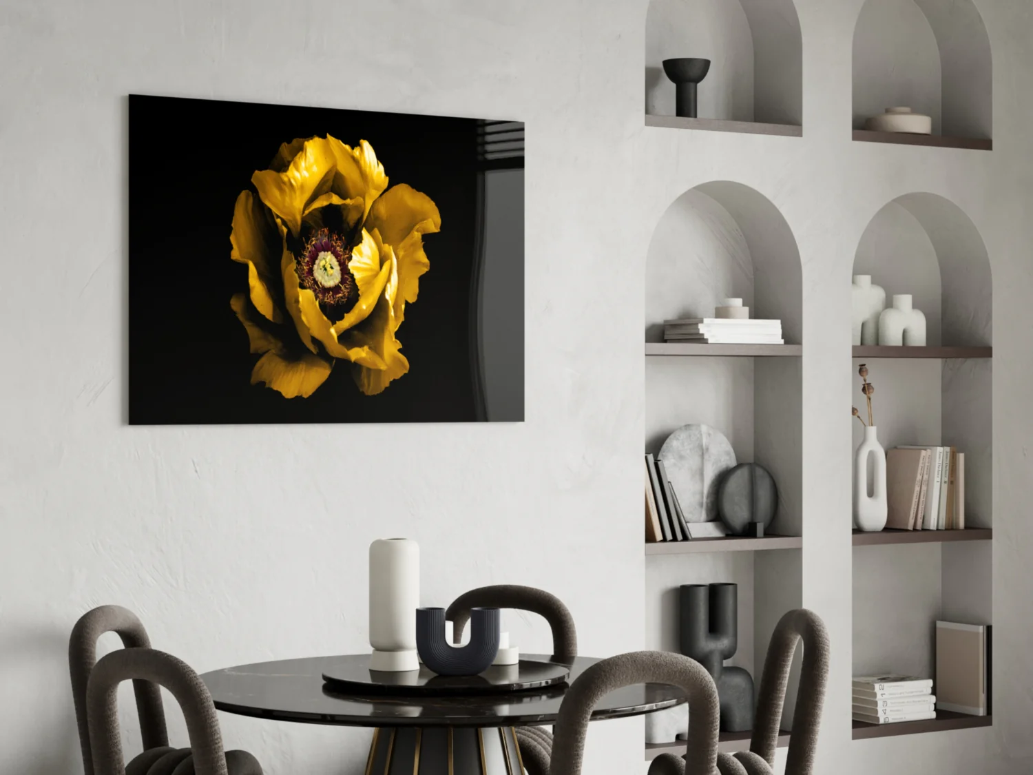 Yellow Flower Glass Wall Art - Image 5