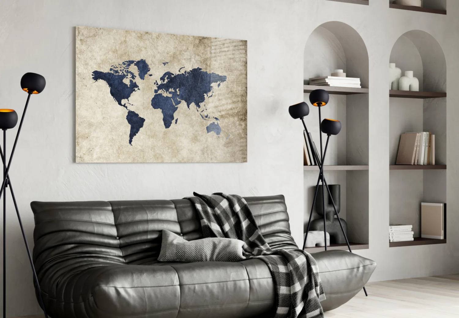 World Map Glass Wall Art - Image 4