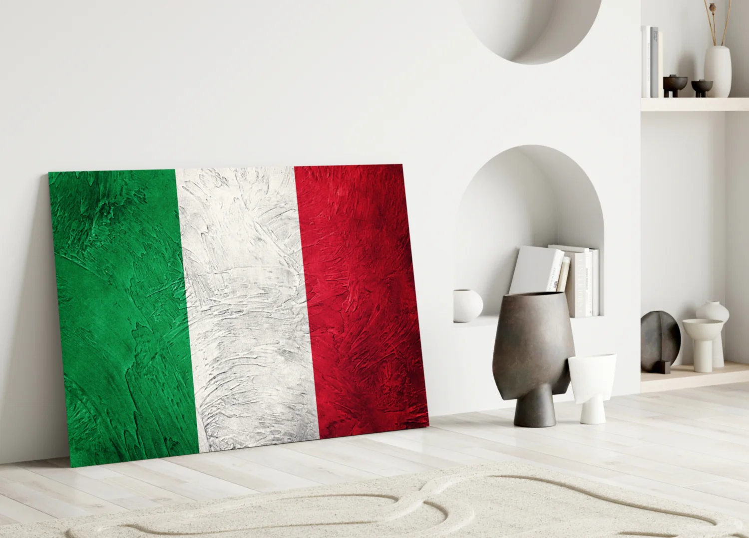 Flag of Italy Glass Wall Art - Image 3