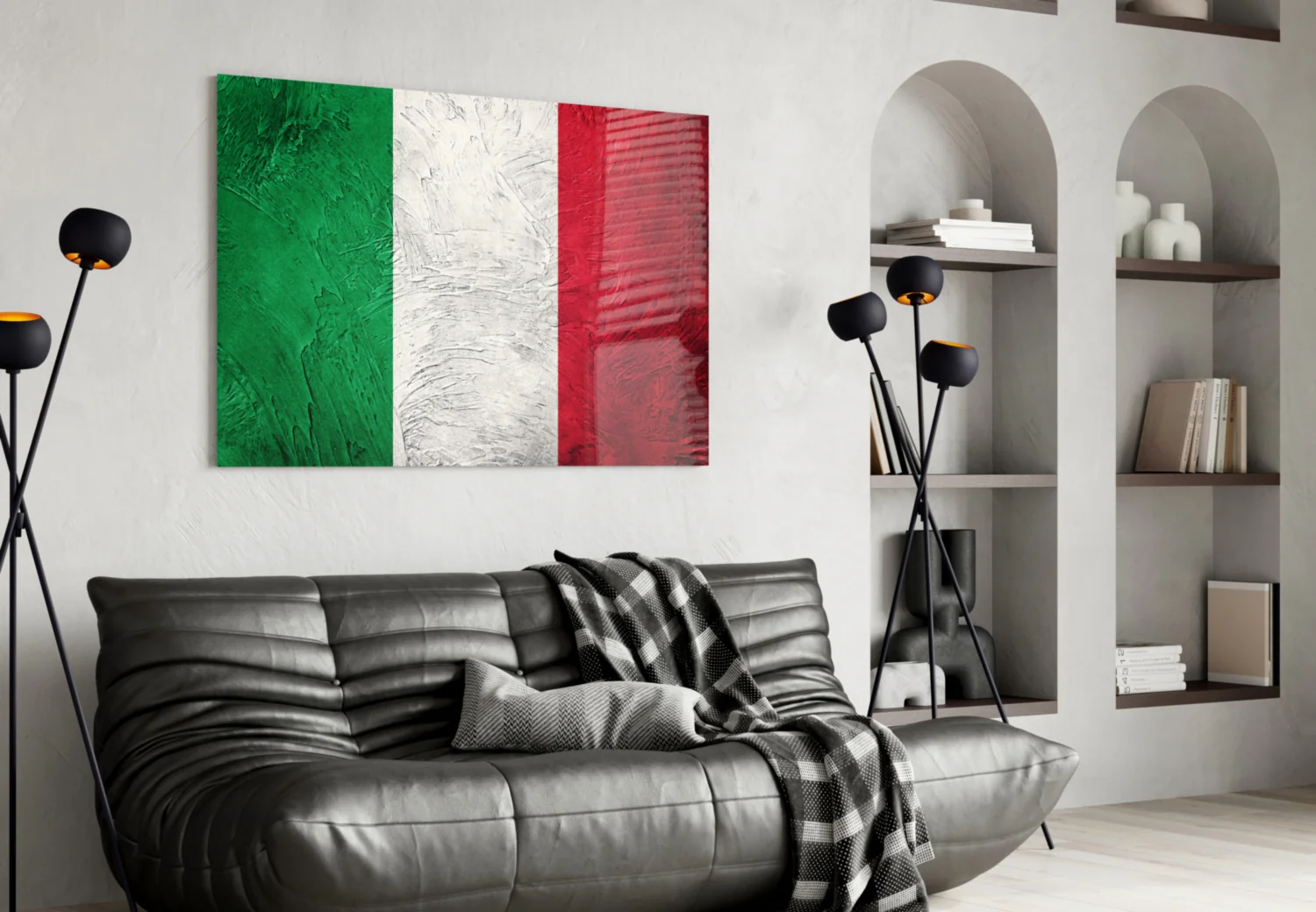 Flag of Italy Glass Wall Art - Image 4