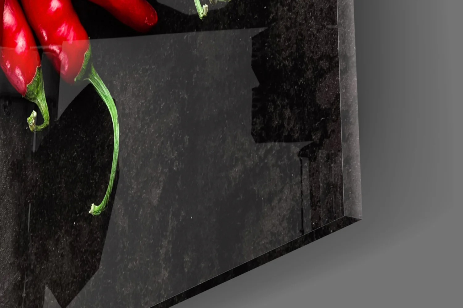 Red Peppers Glass Wall Art - Image 7