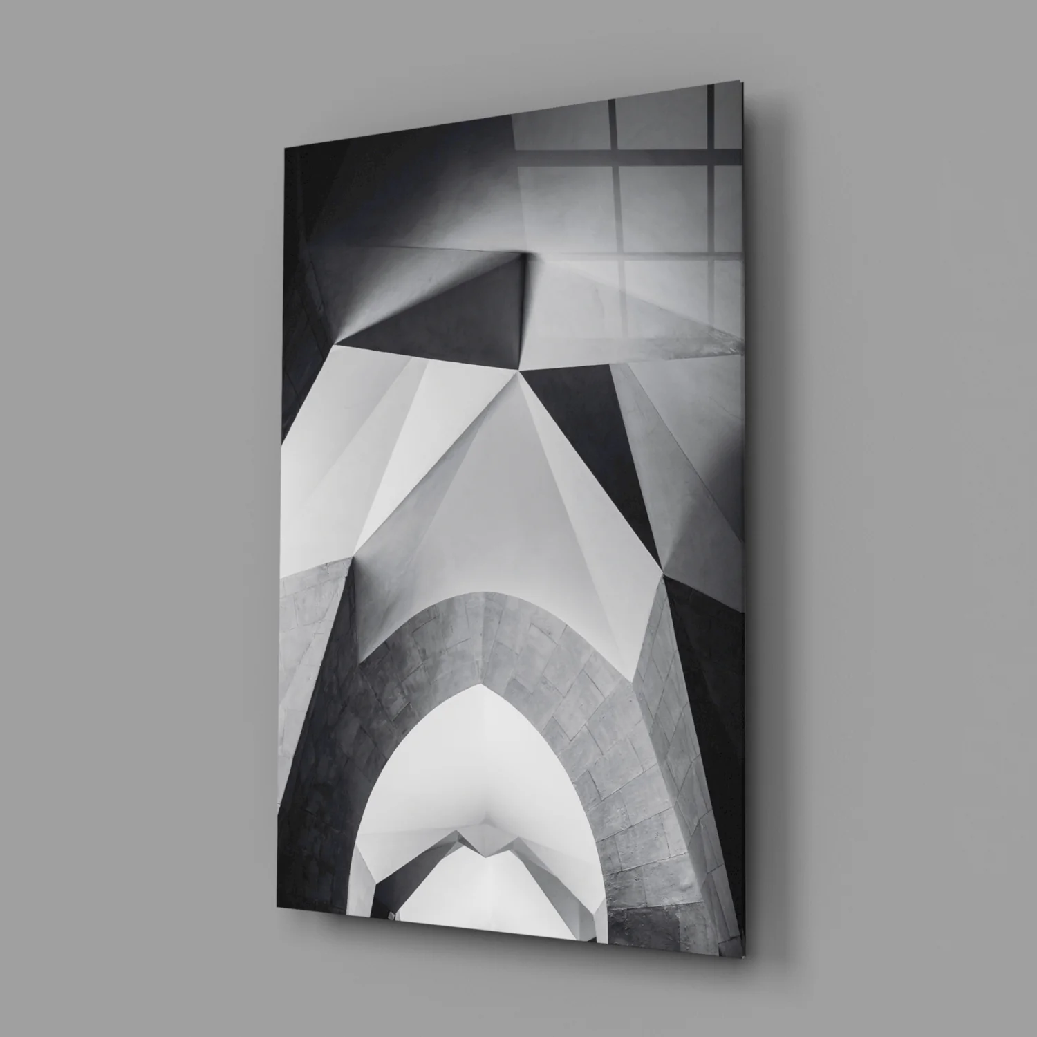 Architectural Geometric Shapes Glass Wall Art - Image 2