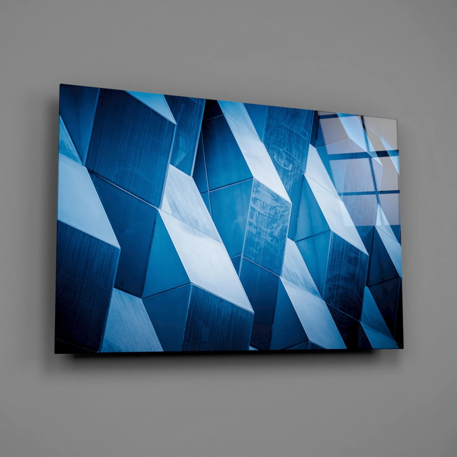 Architectural Geometric Shapes Glass Wall Art - Image 2