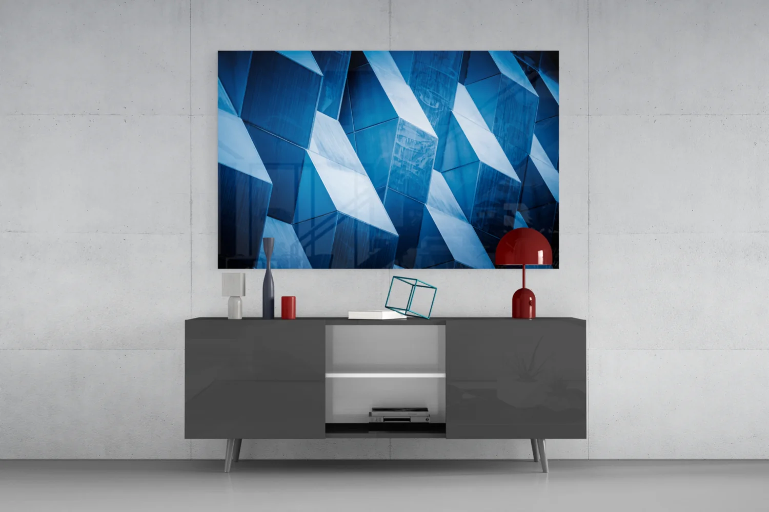 Architectural Geometric Shapes Glass Wall Art - Image 8