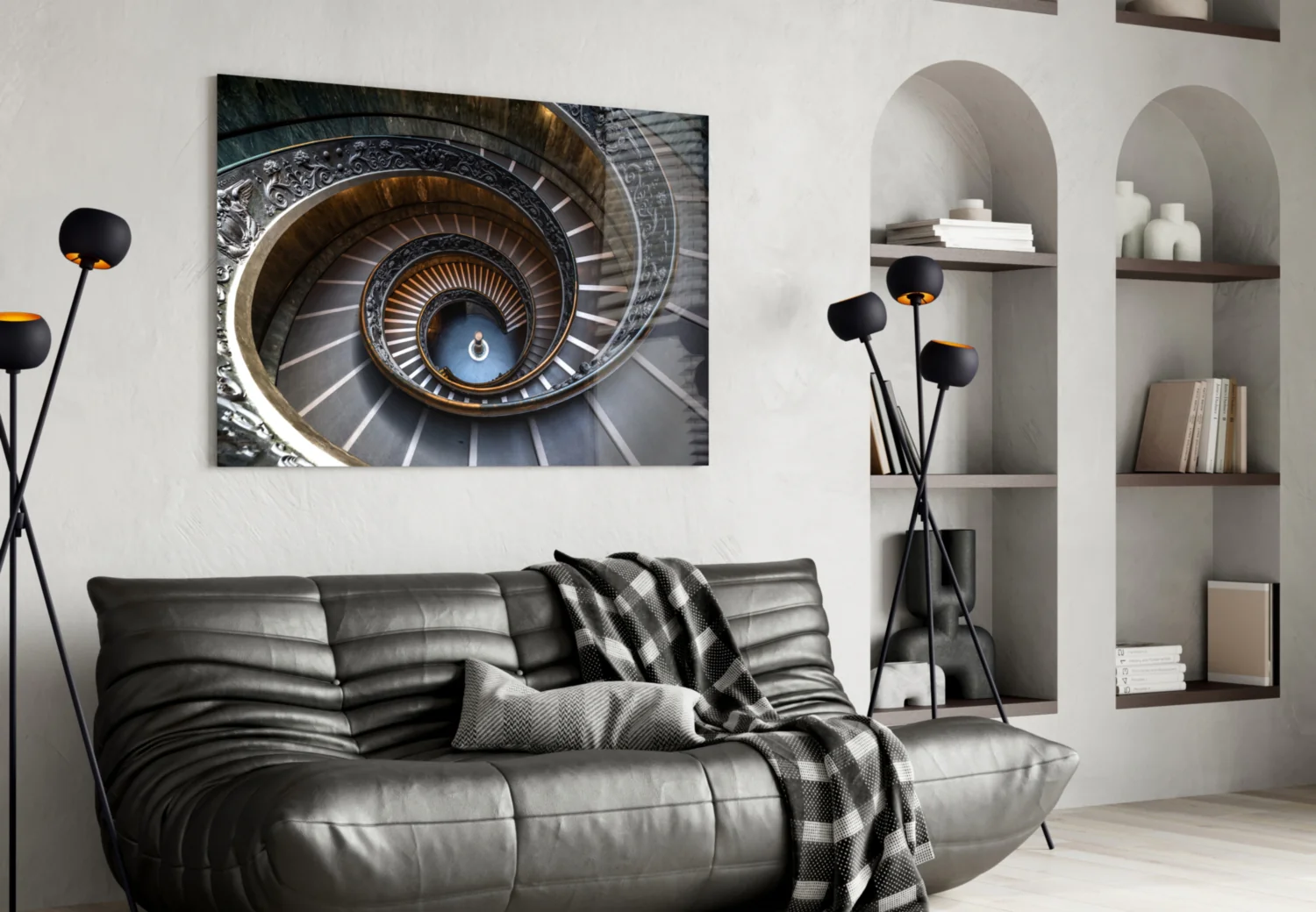 Spiral Glass Wall Art - Image 4