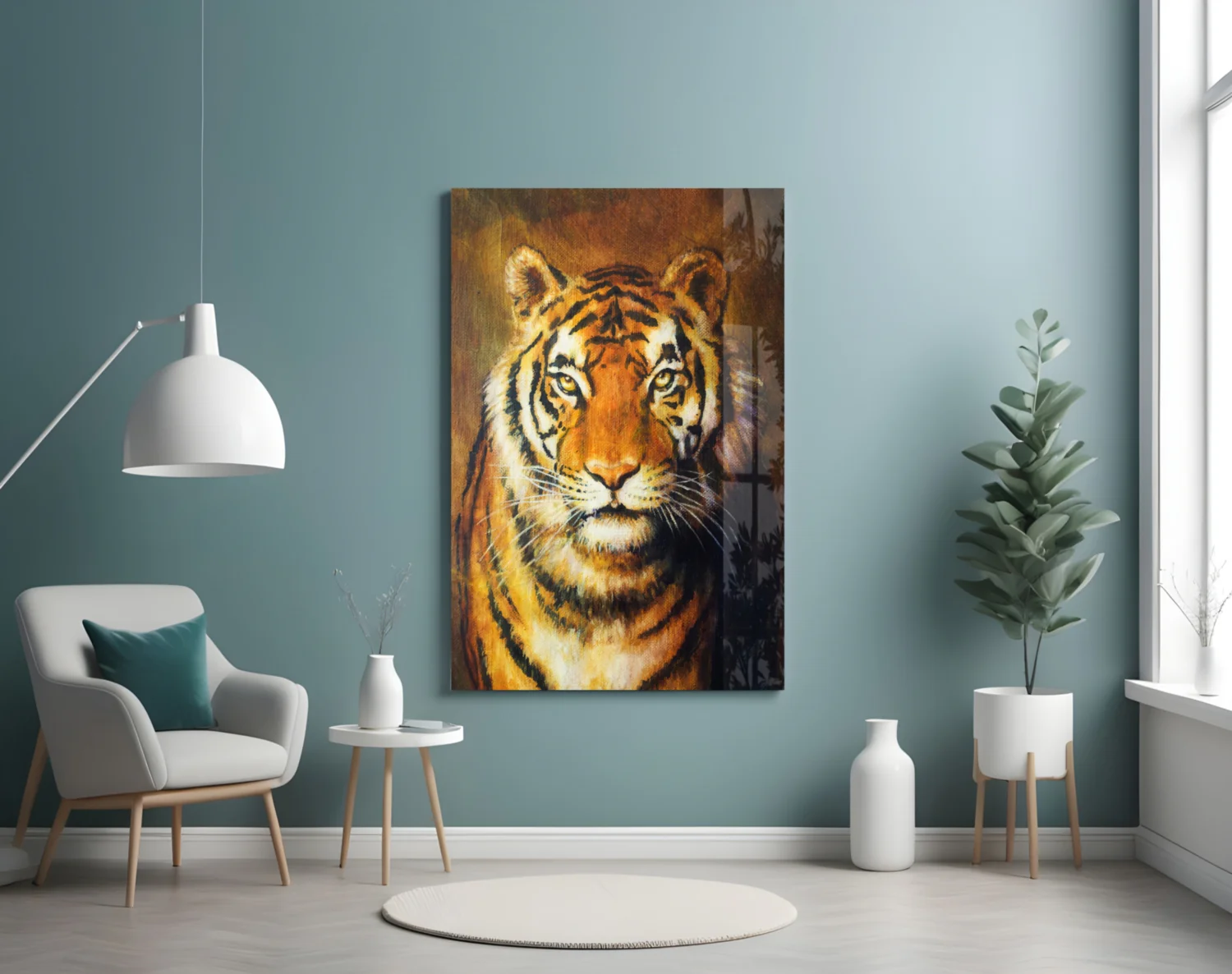 Tiger Glass Wall Art - Image 4