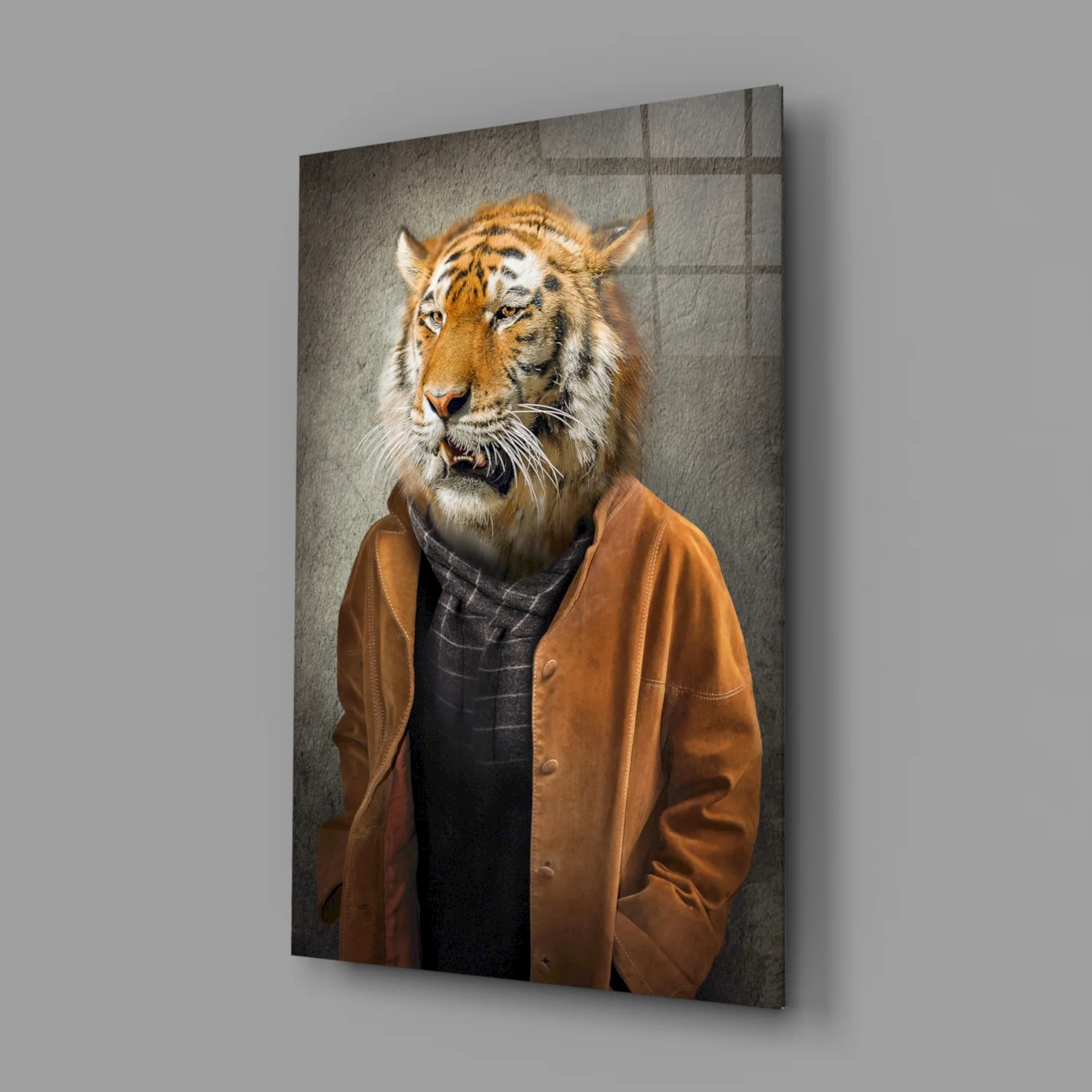Tiger Head Glass Wall Art - Image 2