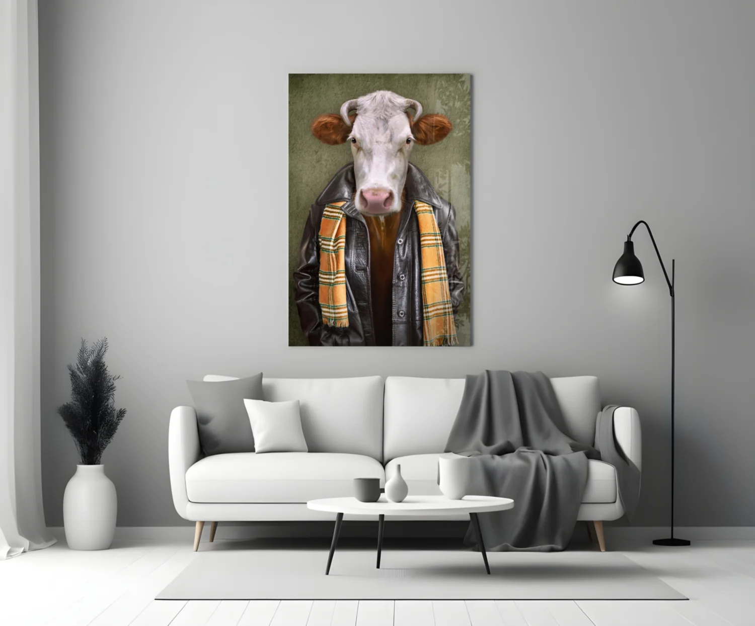 Ox Head Glass Wall Art - Image 3