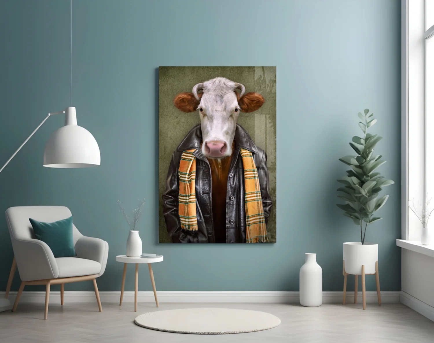 Ox Head Glass Wall Art - Image 4