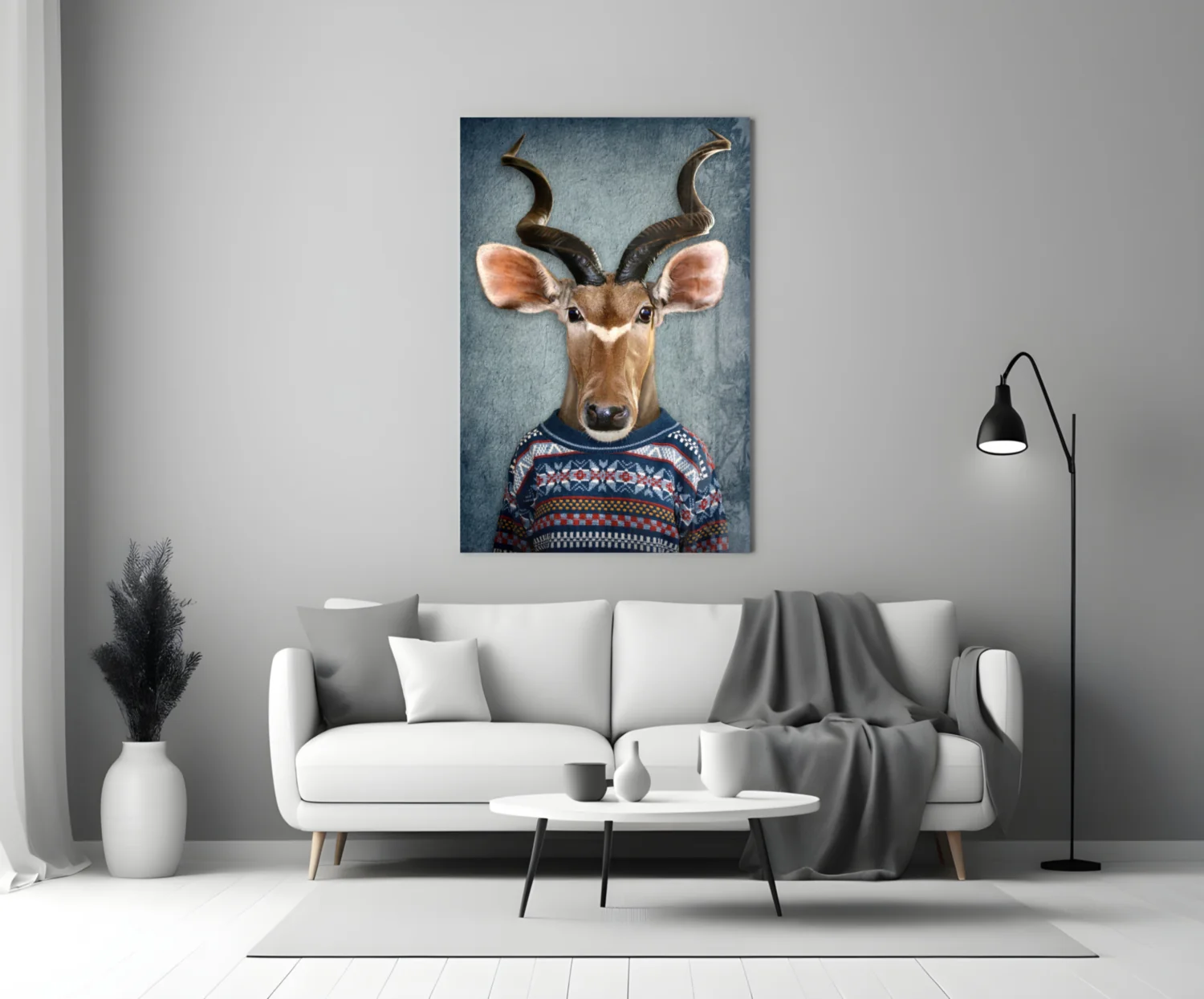 Deer Head Glass Wall Art - Image 3