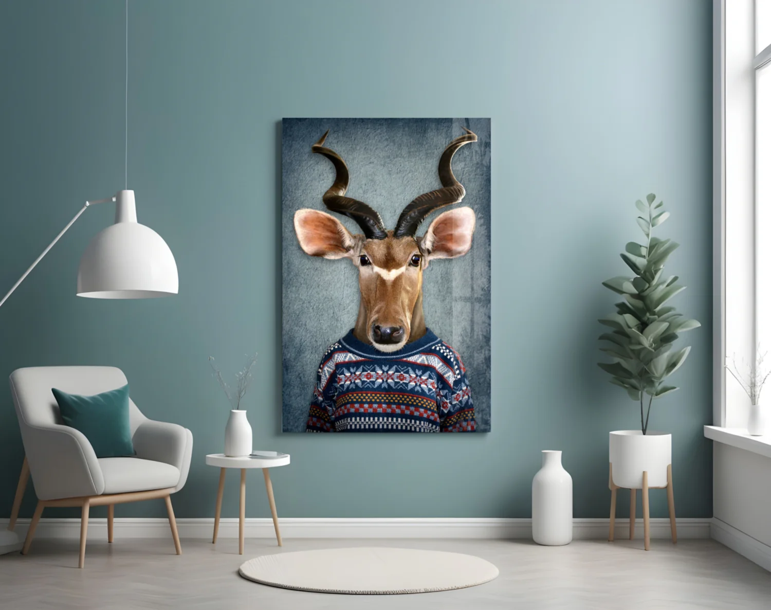 Deer Head Glass Wall Art - Image 4