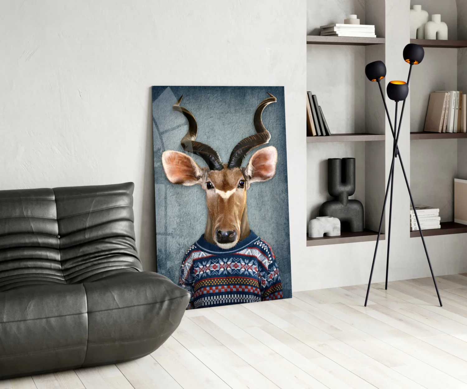 Deer Head Glass Wall Art - Image 5