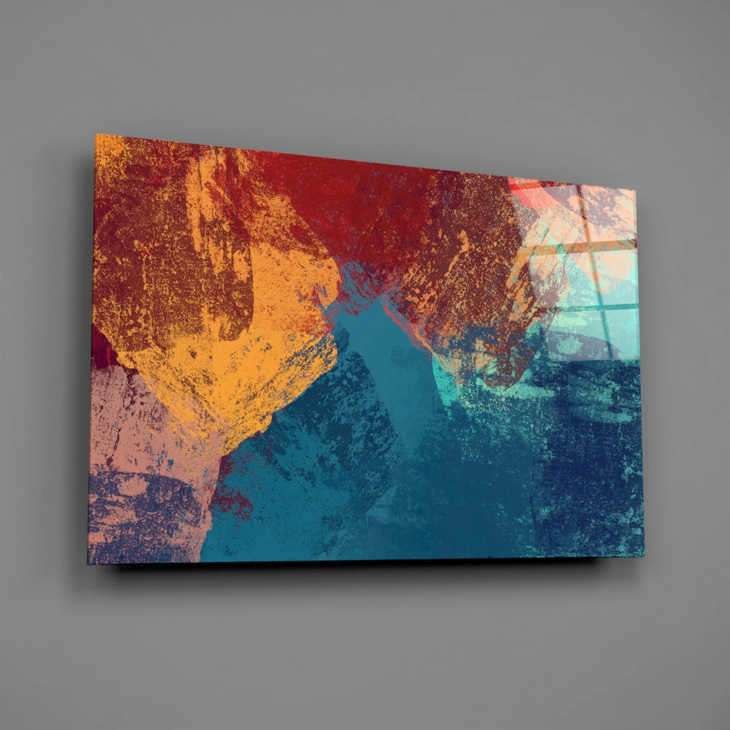 Abstract Colors Glass Wall Art - Image 2